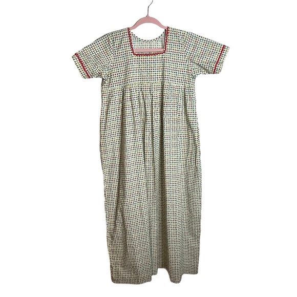 Cottage core handmade maxi shift dress ric rac - Picture 1 of 5